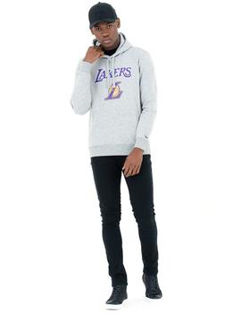 sudadera new era team logo lakers gris de hombre.