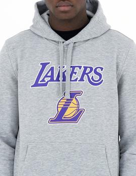 sudadera new era team logo lakers gris de hombre.