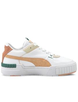 Zapatillas puma cali sport mix blanco de mujer.