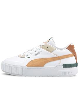 Zapatillas puma cali sport mix blanco de mujer.