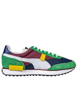 Zapatillas puma future rider play on verde granate de hombre