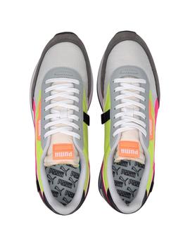 Zapatillas puma future rider gris rosa de hombre.