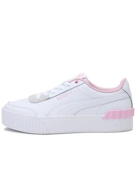 Zapatillas puma carina lift blanco rosa de mujer.