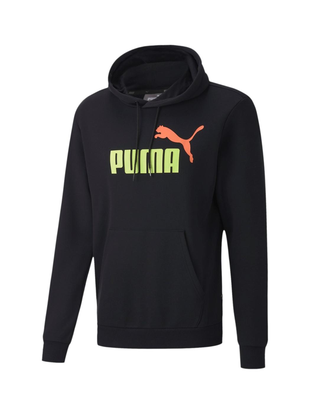 Embutido Marco Polo Cargado sudadera puma big logo negro amarillo de hombre.