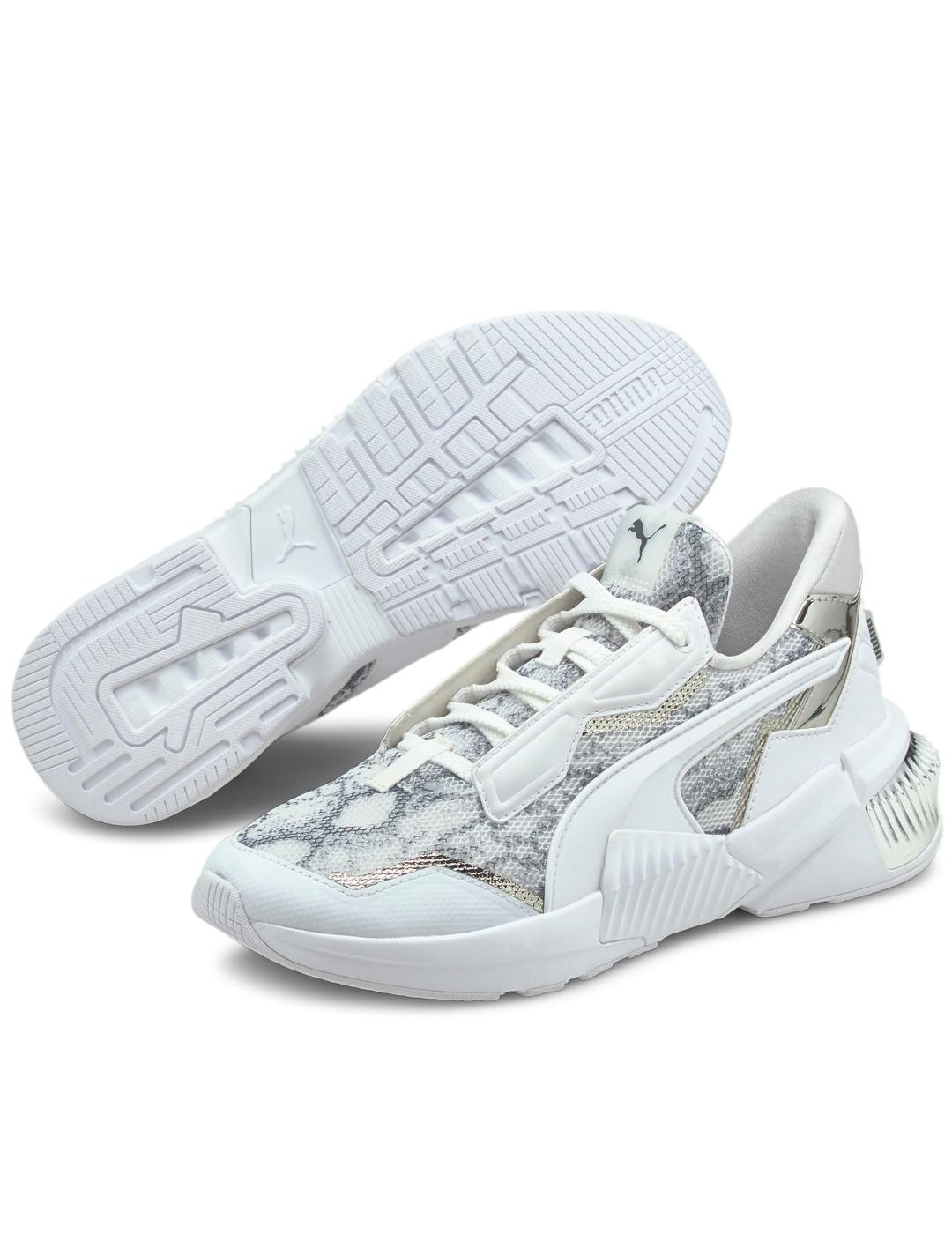 Zapatillas puma provoke xt untmd blanco plata de mujer.