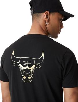 camiseta chicago bulls metalic negro de hombre.