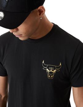 camiseta chicago bulls metalic negro de hombre.