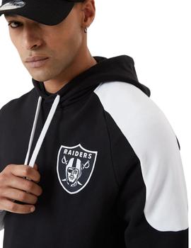 sudadera new era nfl raiders negro gris de hombre.