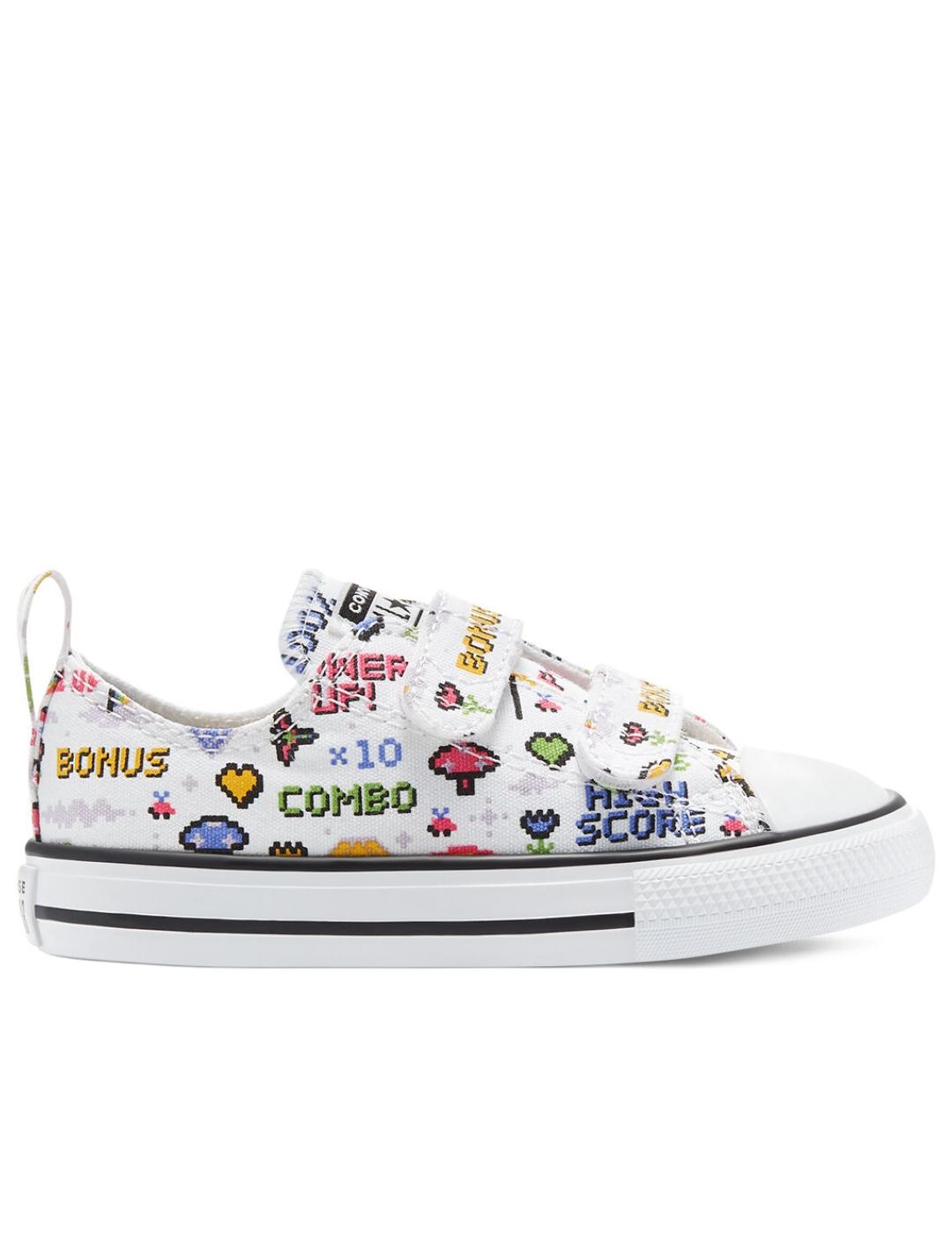 converse chuck taylor gamer easy-on ctas 2v ox de bebé.