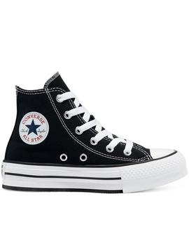 Zapatillas converse plat. jr ctas eva lift hi negro de niña.