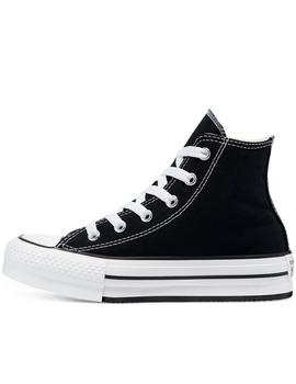 Zapatillas converse plat. jr ctas eva lift hi negro de niña.