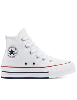 Zapatillas converse plat. jr ctas eva lift hi blanco de niña