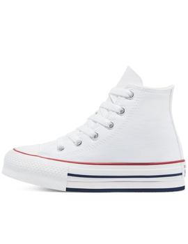 Zapatillas converse plat. jr ctas eva lift hi blanco de niña