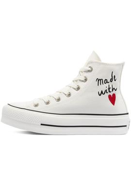 Zapatillas chuck taylor all star lift hi vintage white mujer