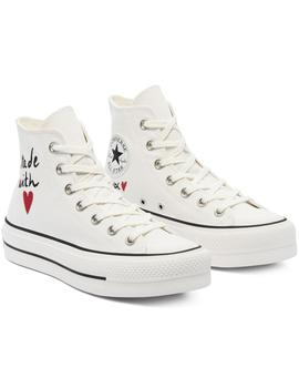 Zapatillas chuck taylor all star lift hi vintage white mujer