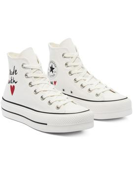 Zapatillas chuck taylor all star lift hi vintage white mujer