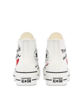 Zapatillas chuck taylor all star lift hi vintage white mujer