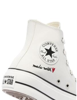 Zapatillas chuck taylor all star lift hi vintage white mujer