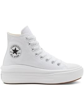 Zapatillas chuck taylor all star move hi blanco de mujer.