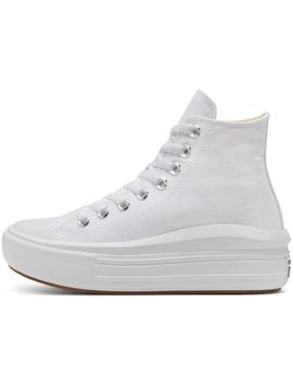 Zapatillas chuck taylor all star move hi blanco de mujer.