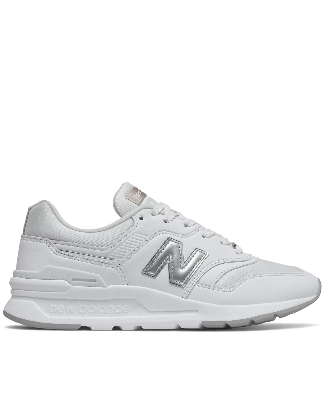 new balance blanco plata de mujer.