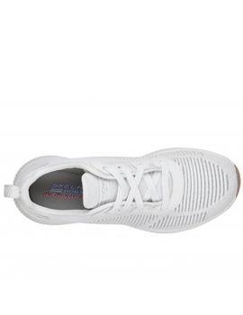 Zapatillas skechers bobs squad glam blanco de mujer.