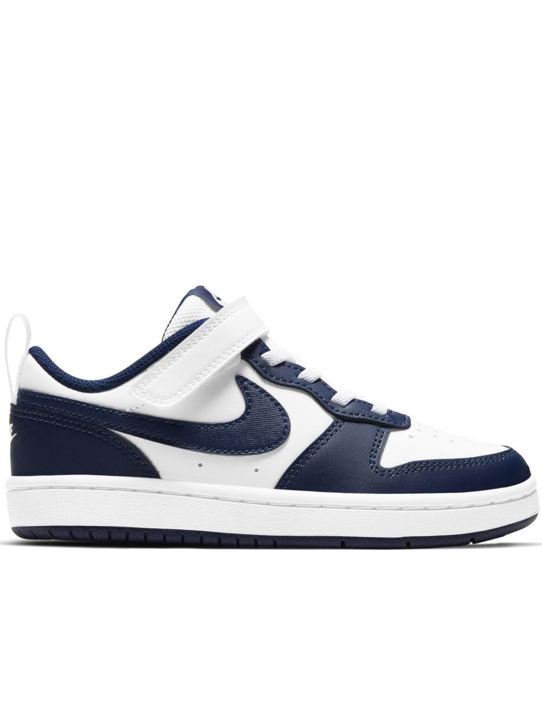 defecto amor Económico Zapatillas nike court borough low 2 blanco azul de niño.