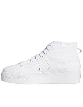 zapatillas adidas nizza platform mid piel blanco de mujer.