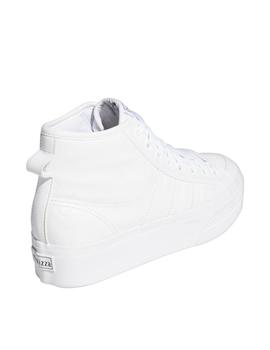 zapatillas adidas nizza platform mid piel blanco de mujer.