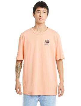 camiseta puma downtown graphic apricot blush de hombre.