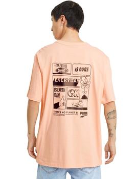camiseta puma downtown graphic apricot blush de hombre.