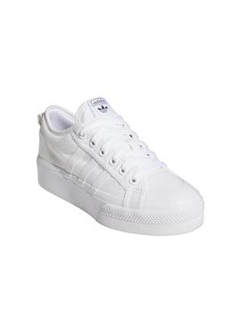 Zapatillas adidas nizza platform w blanco de mujer.