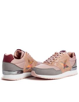 Zapatillas munich dash 96 rosa gris de mujer.