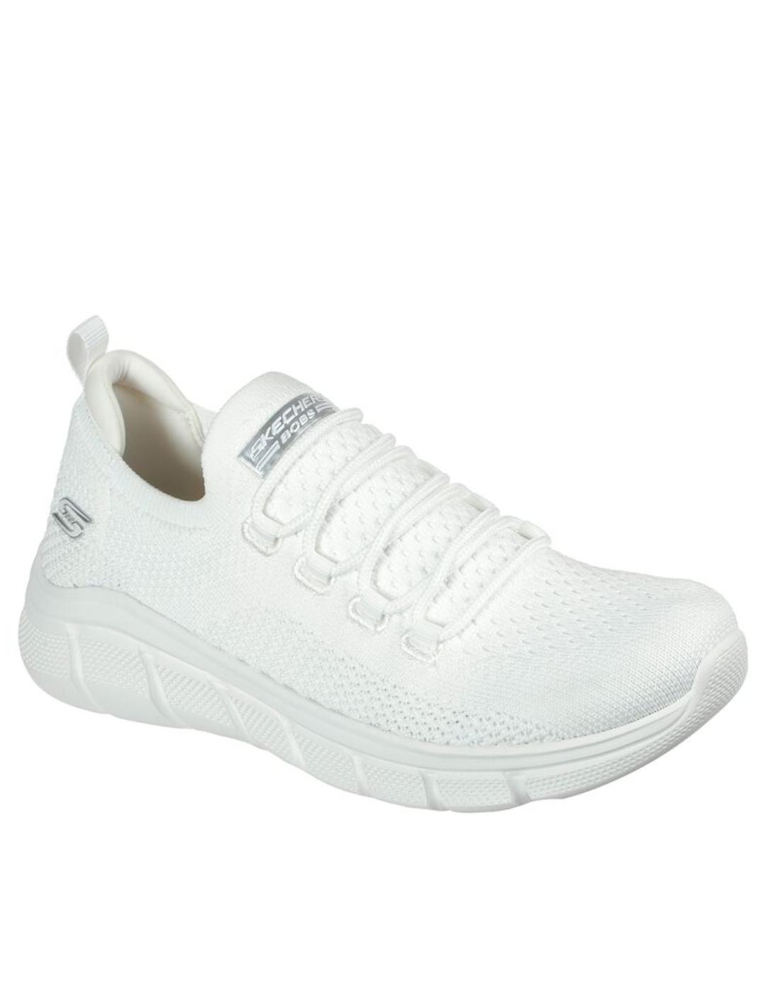 Zapatillas skechers bobs flex color connect blanco de mujer.