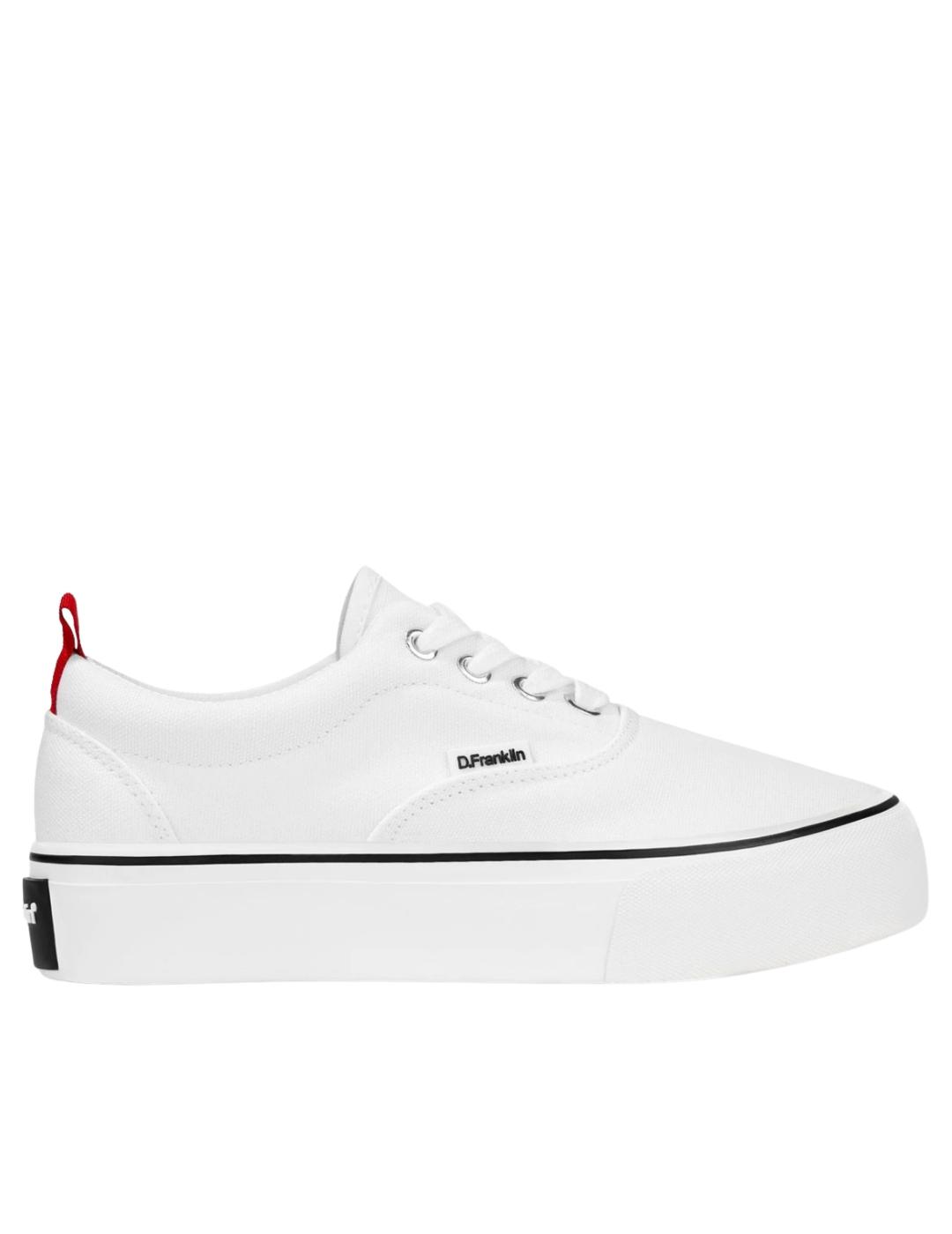 Zapatillas d franklin canvas blanco de mujer.