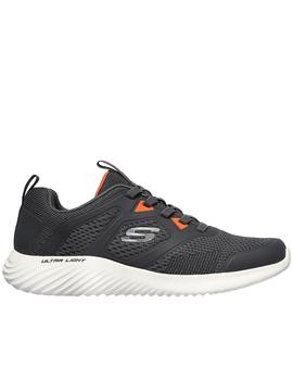 Zapatillas skechers bounder high degree gris de hombre.