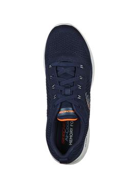 Zapatillas skechers bounder rinstet marino de hombre.