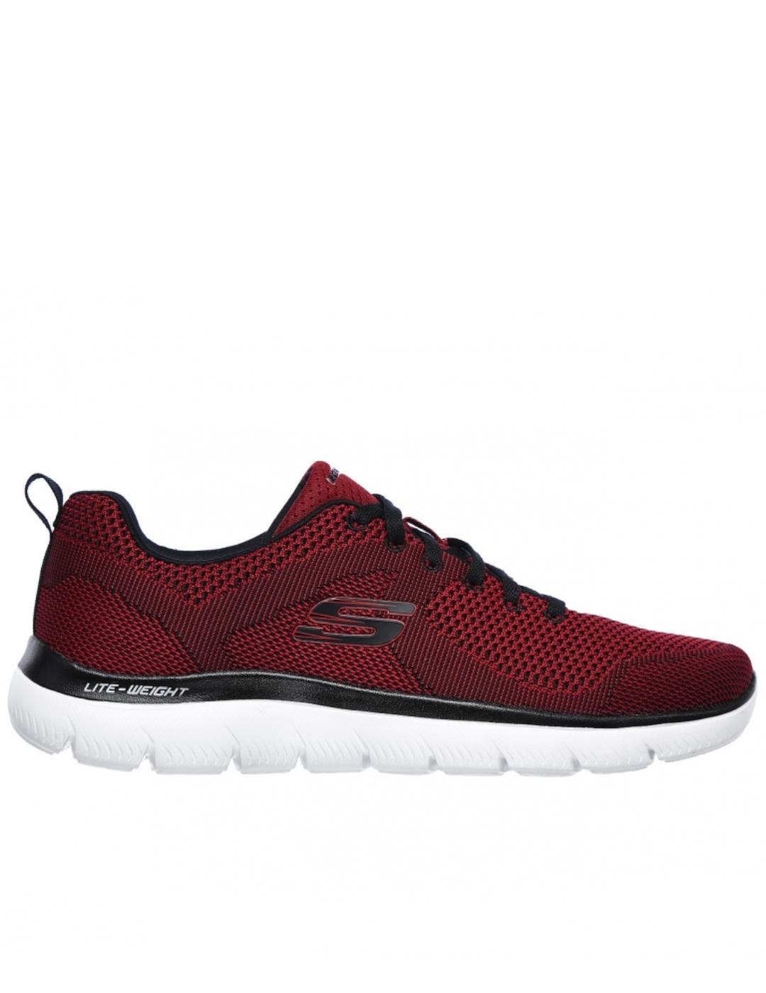 Zapatillas skechers summits brisbane rojo de hombre.