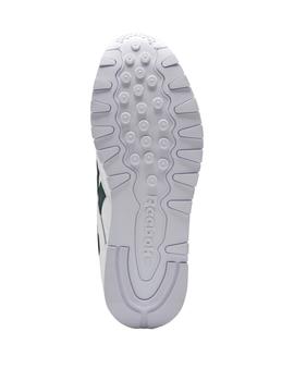 Zapatillas reebok classic lthr blanco verde de hombre.