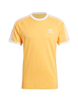 camiseta adidas 3 stripes naranja de hombre.