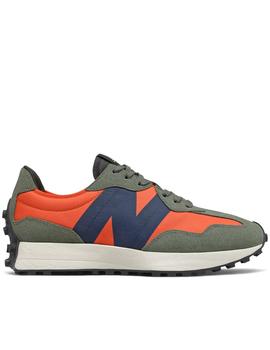 Zapatillas new balance ms327tb verde naranja de hombre.