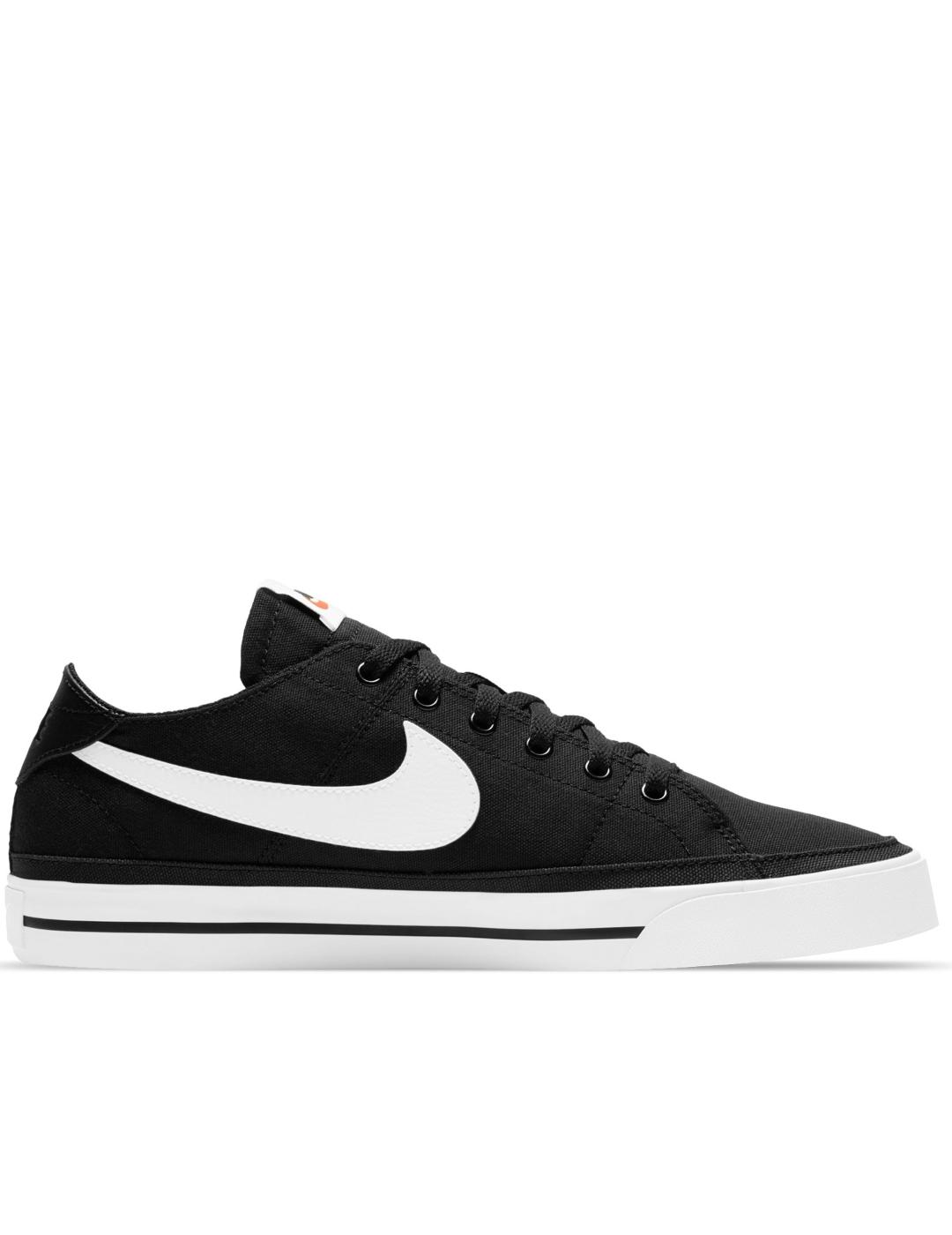 Zapatillas nike court legacy canvas negro de hombre.