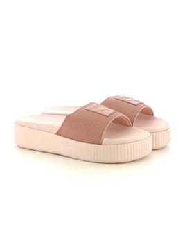 CHANCLAS DE MUJER PUMA PLATFORM SLIDE BEIGE