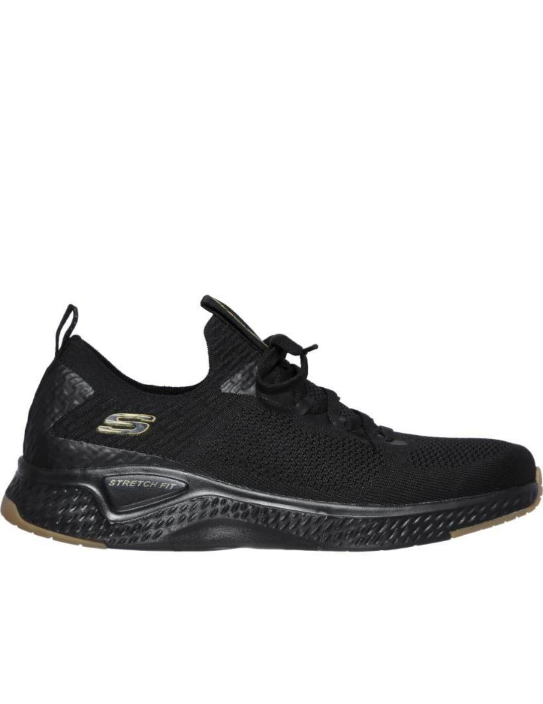 Zapatillas skechers solar fuse valedge negro de hombre.