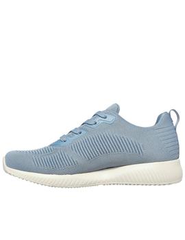 Zapatillas skechers bobs squad azul de mujer.