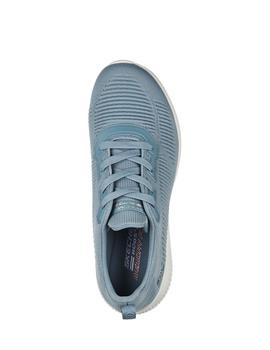 Zapatillas skechers bobs squad azul de mujer.