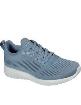 Zapatillas skechers bobs squad azul de mujer.