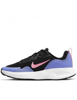 Zapatillas nike wearallday gs negro violeta de niño.