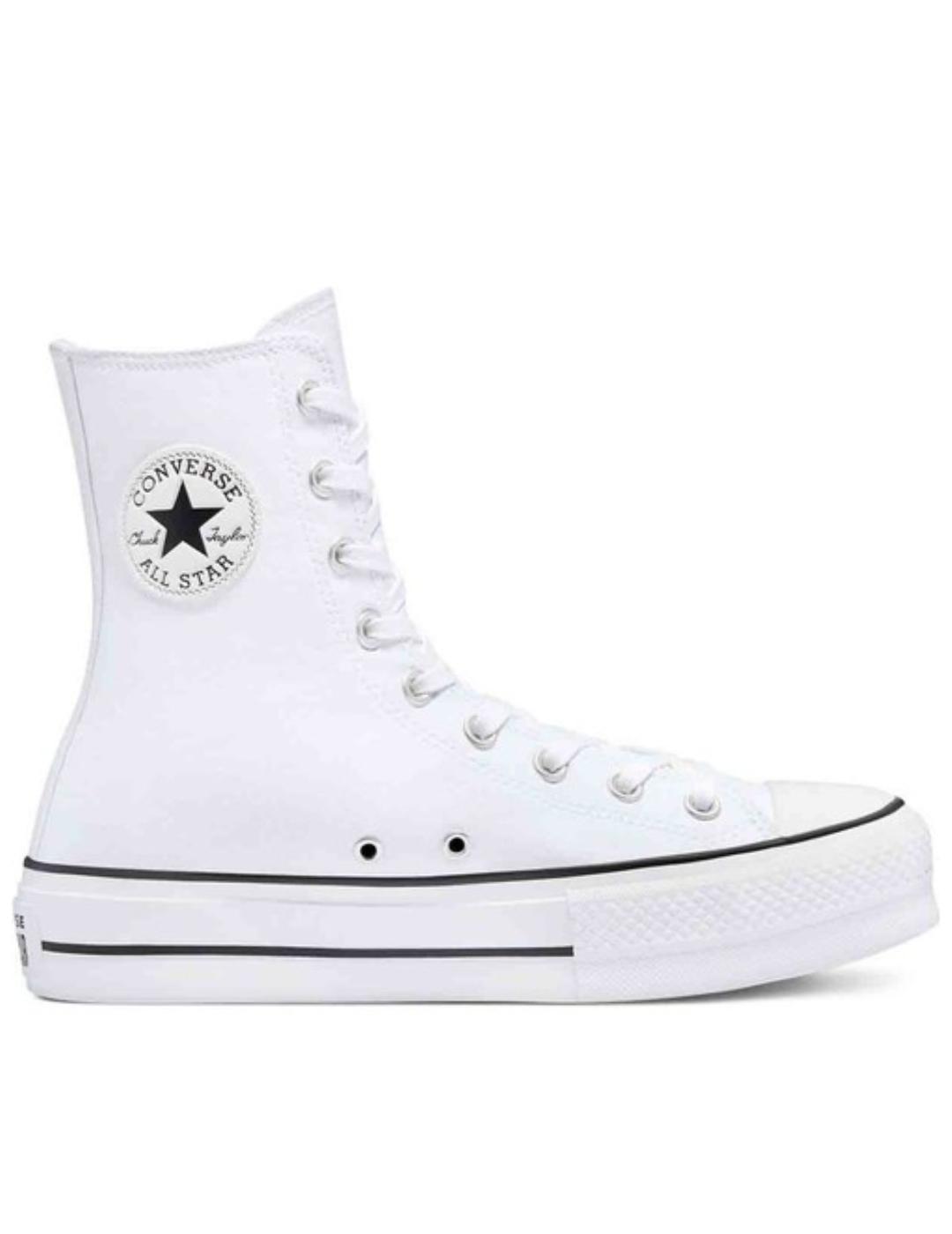 Zapatillas extra high platform chuck taylor all star blanco