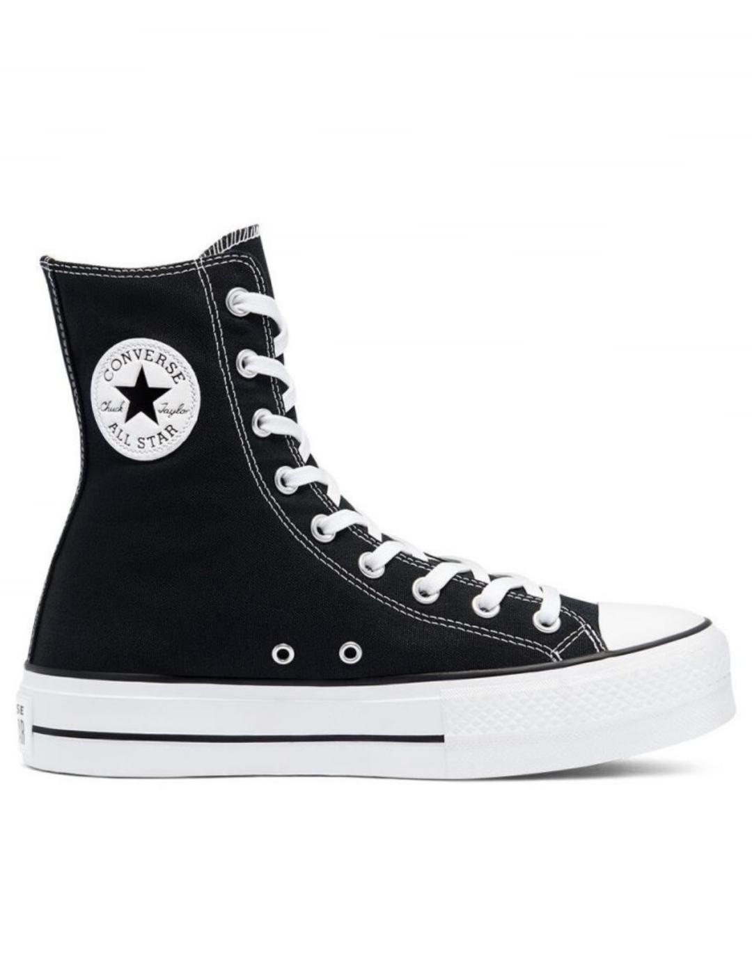 Zapatillas extra high platform chuck taylor all star negro